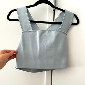 Aritzia Light Blue Sculpt Knit Cropped Tank